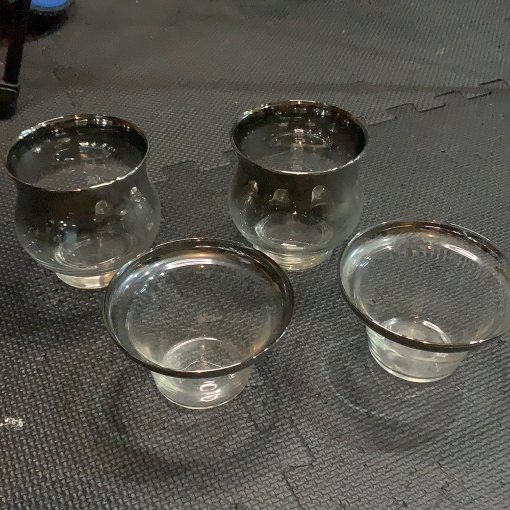 Set of Glass Candle Holders